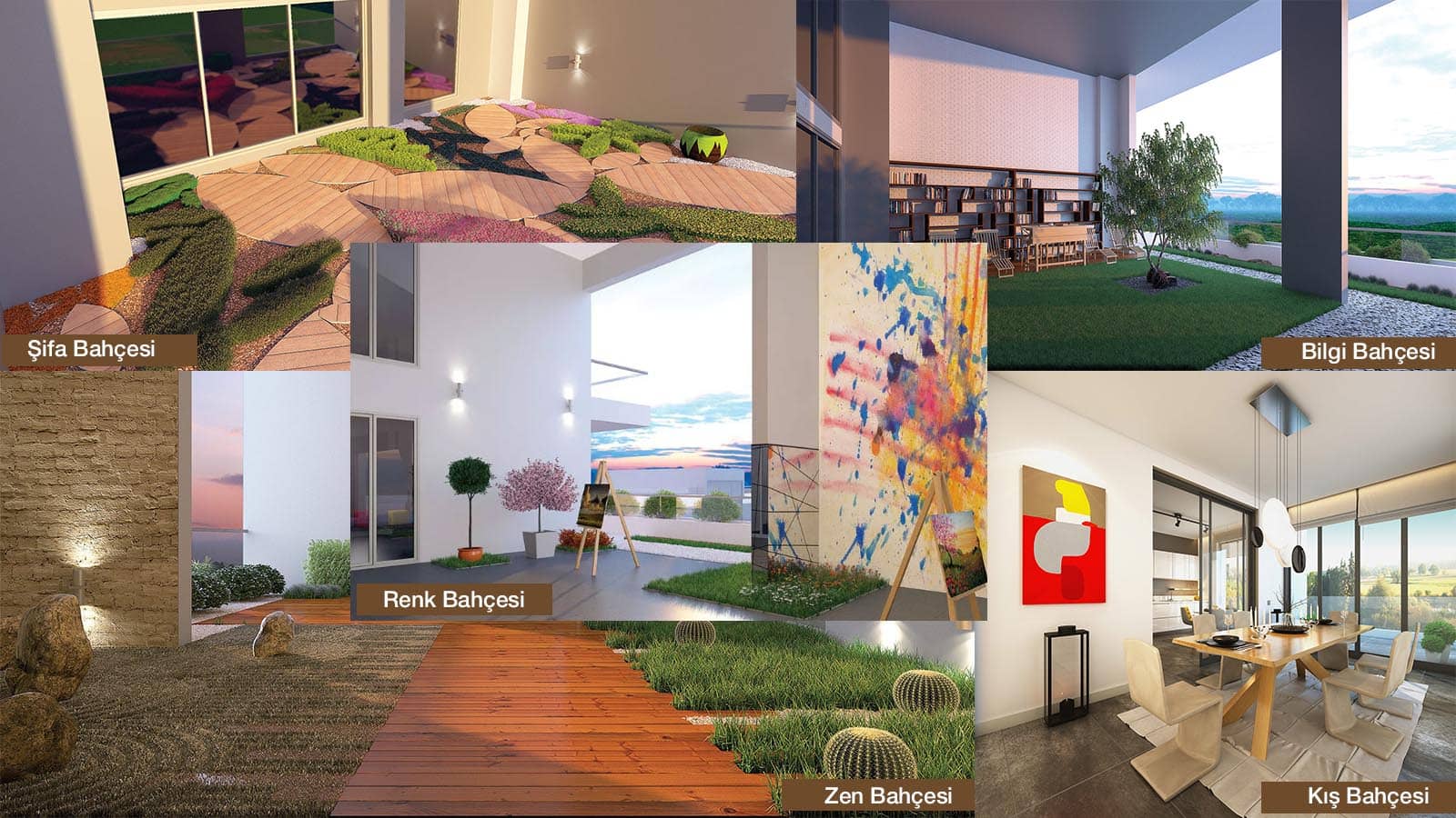 5 farklı kat bahçesi